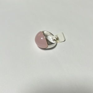 925 Sterling Silver Ring with Pink Stone